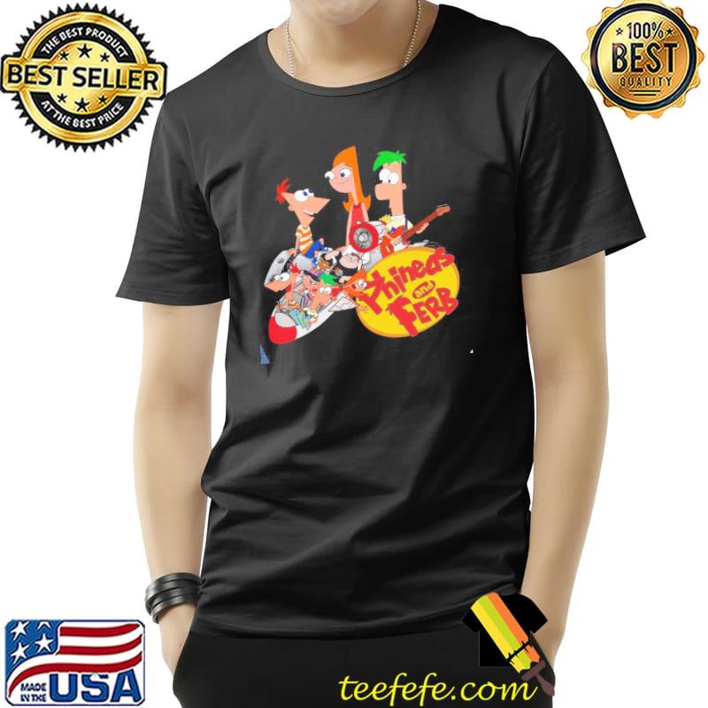 Cartoon kids phineas and ferb classic  shirt