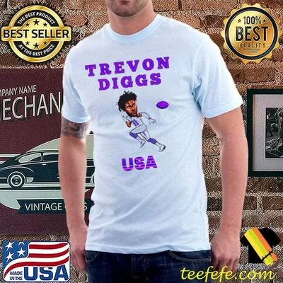 Cartoon portrait Football trevon diggs usa classic shirt