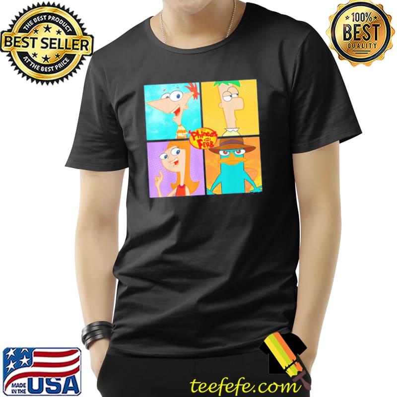 Character box up funny phineas and ferb classic shirt
