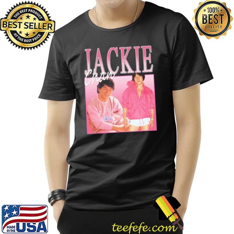 Chinese actor jackie chan pink shirt