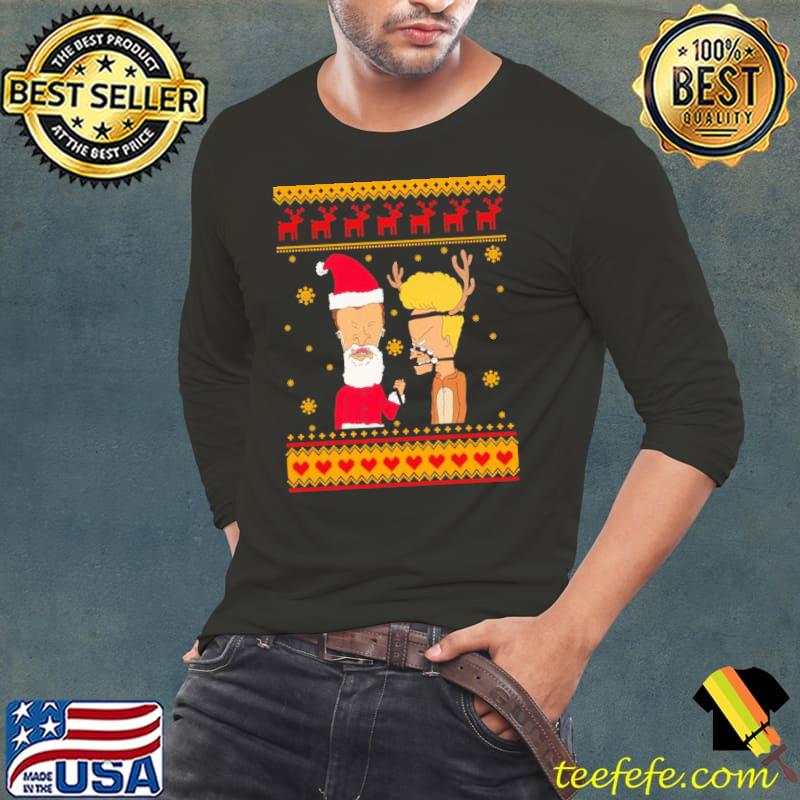 Christmas pattern design beavis and butthead classic s Long Sleeve Tee Christmas pattern design beavis and butthead classic s Long Sleeve Tee