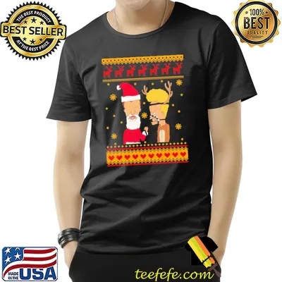 Christmas pattern design beavis and butthead classic shirt