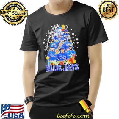 Christmas with my toronto blue jays tree 2022 signatures shirt