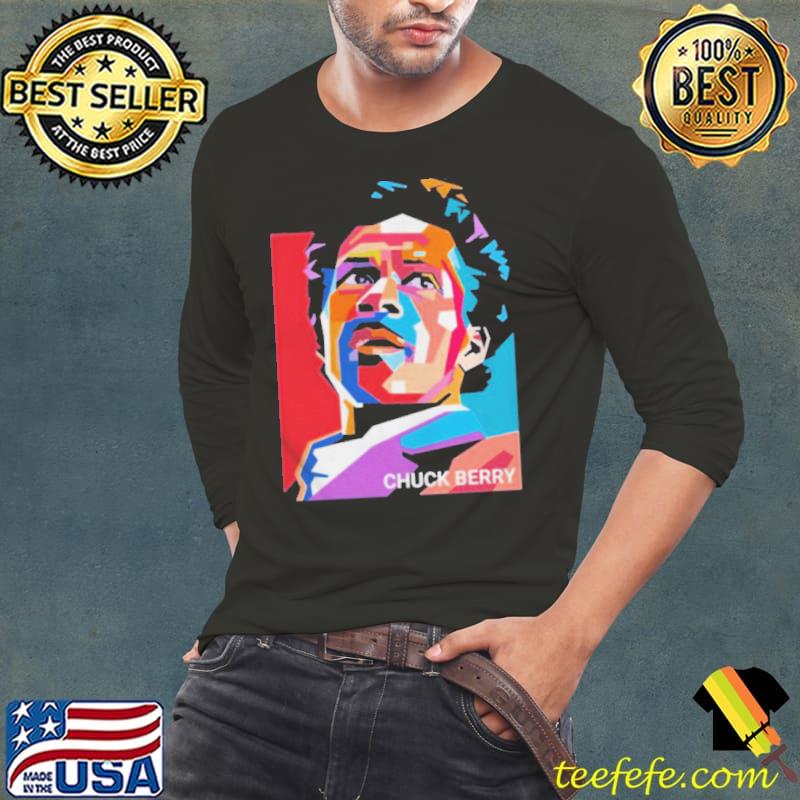 Chuck berry pop art portrait s Long Sleeve Tee Chuck berry pop art portrait s Long Sleeve Tee