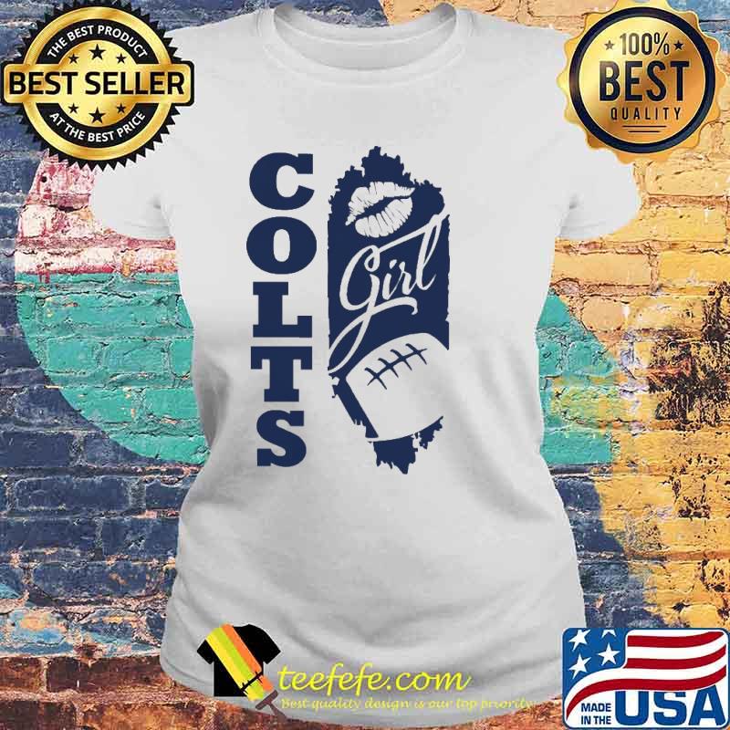 Colts Girl Lip Baseball Shirt Laides tee Colts Girl Lip Baseball Shirt Laides tee