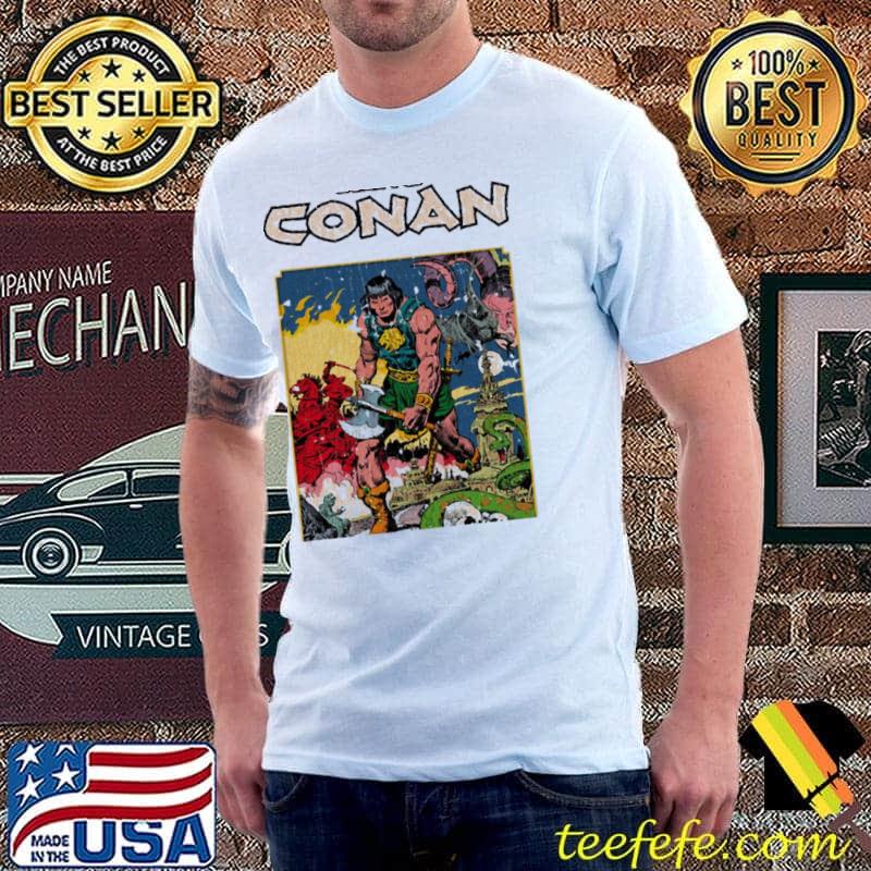 Conan the king cartoon art barbarian shirt