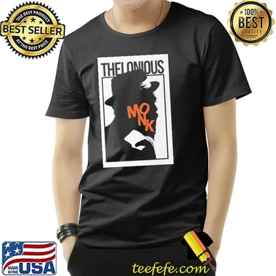 Cool black design of thelonious monk 90s shirt