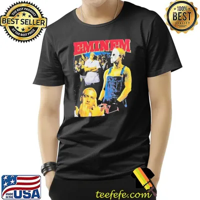 Cool moment wearing mask eminem rapper shirt