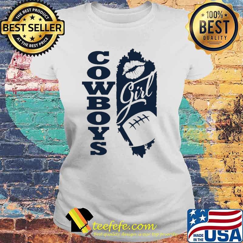 Cowboys Girl Lip Baseball Shirt Laides tee Cowboys Girl Lip Baseball Shirt Laides tee