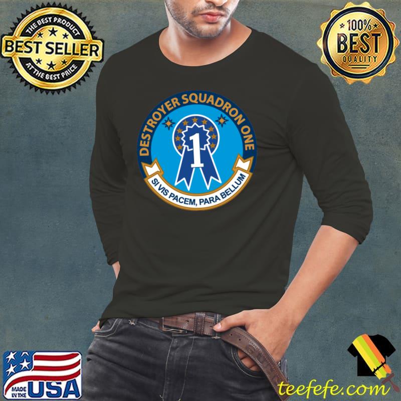 Destroyer Squadron One Si Vis Pacem Para Bellum T-Shirt Long Sleeve Tee Destroyer Squadron One Si Vis Pacem Para Bellum T-Shirt Long Sleeve Tee