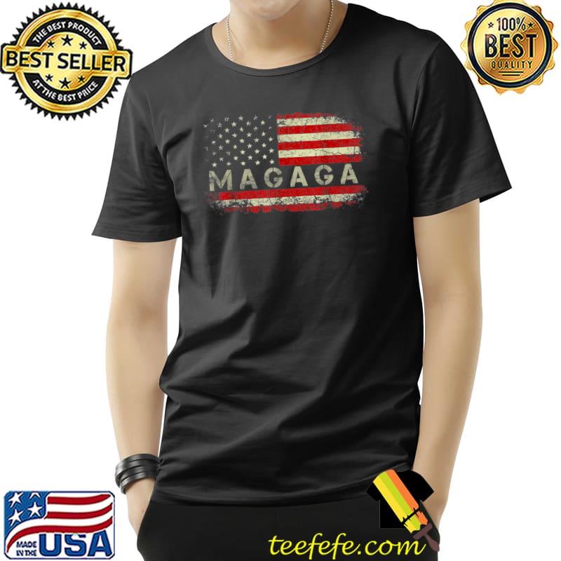 Donald Trump 2024 Magaga Take America Back American Usa Flag T-Shirt