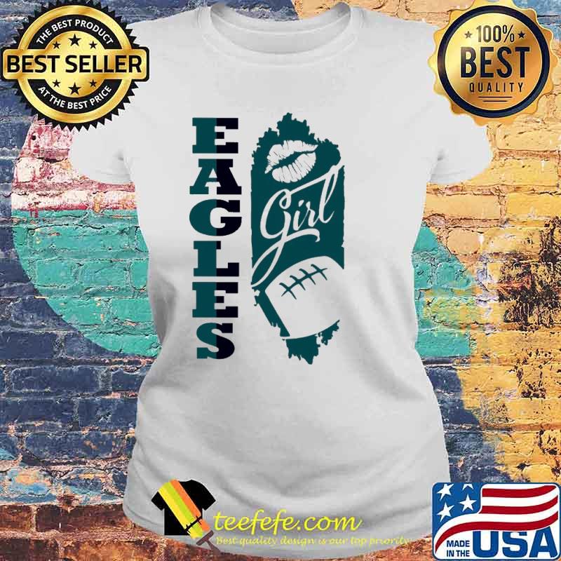 Eagles Girl Lip Baseball Shirt Laides tee Eagles Girl Lip Baseball Shirt Laides tee