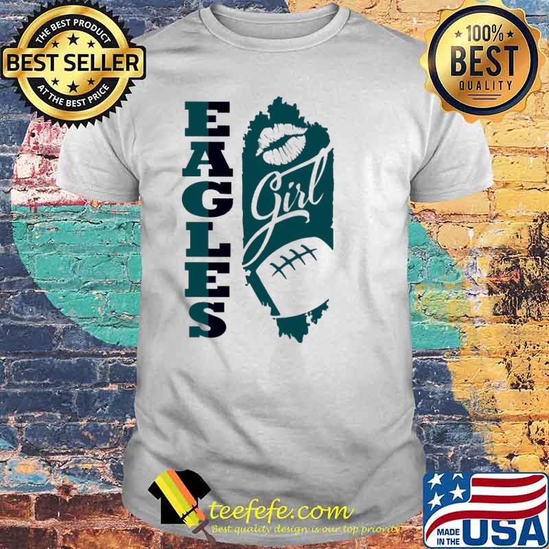 Eagles Girl Lip Baseball Shirt