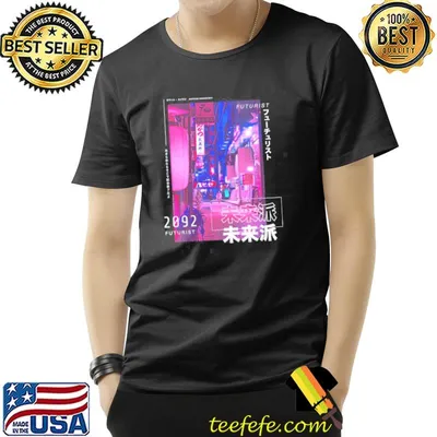 Futurist japanese street cyberpunk tokyo streetwear aesthetic classic shirt