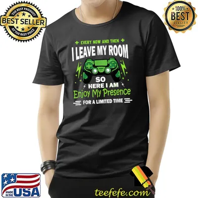 Gamer Every Now And Then I Leave My Room So Here Am Enjoy My Presence Video Game Gaming T-Shirt
