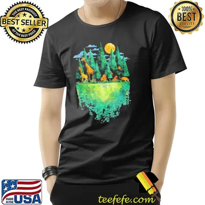 Geo forest giraffe design classic shirt