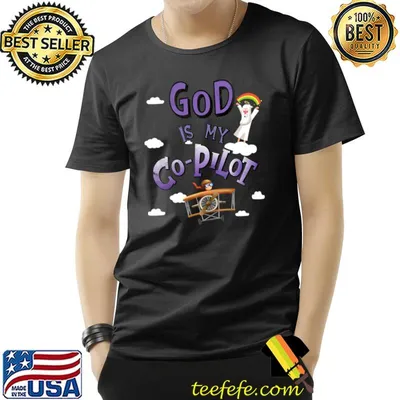 God Is My Co-Pilot Clouds T-Shirt