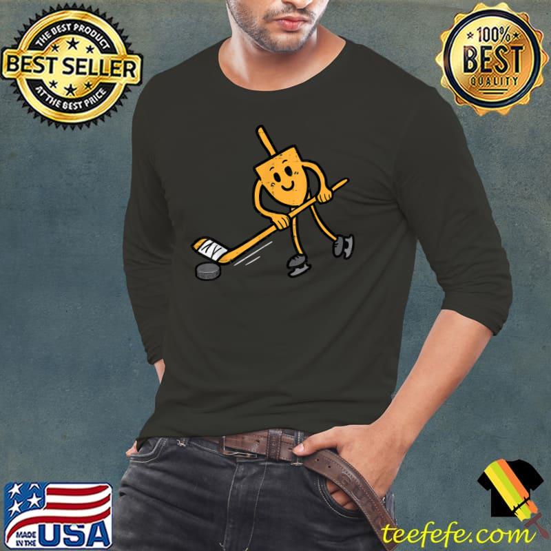 Hanukkah Dreidel Ice Hockey Chanukah Jewish T-Shirt Long Sleeve Tee Hanukkah Dreidel Ice Hockey Chanukah Jewish T-Shirt Long Sleeve Tee