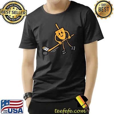 Hanukkah Dreidel Ice Hockey Chanukah Jewish T-Shirt