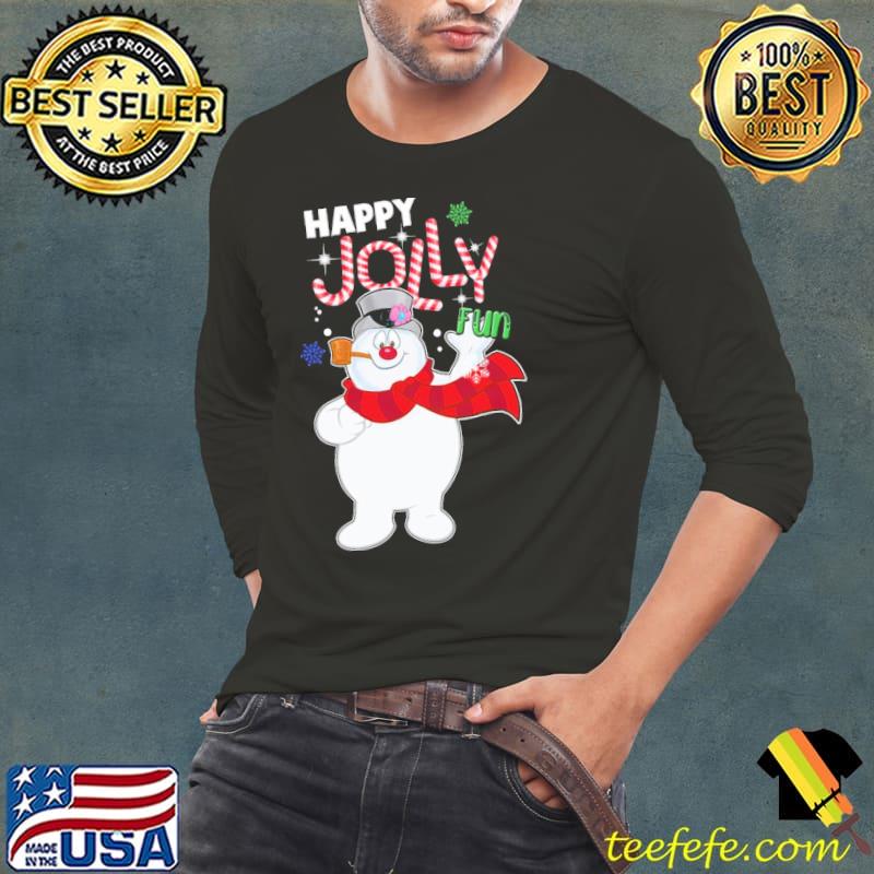 Happy jolly fun frosty the snowman christmas classic s Long Sleeve Tee Happy jolly fun frosty the snowman christmas classic s Long Sleeve Tee