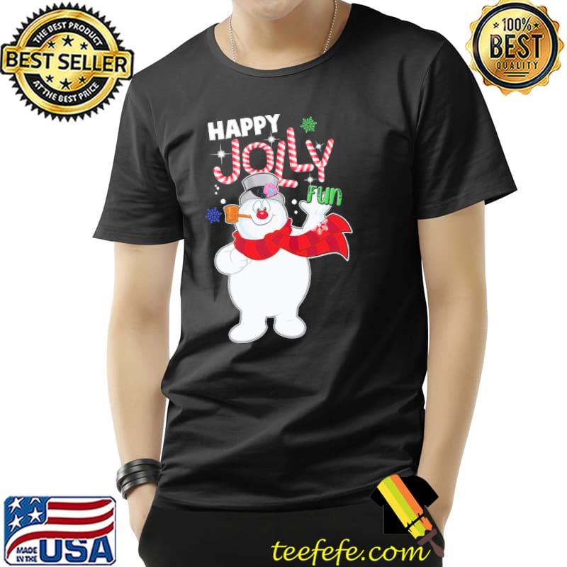Happy jolly fun frosty the snowman christmas classic shirt