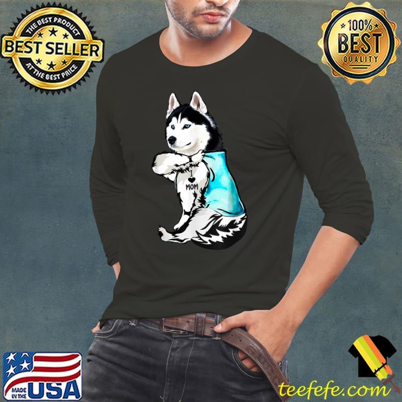 Husky Tattoo I Love Mom T-Shirt Long Sleeve Tee Husky Tattoo I Love Mom T-Shirt Long Sleeve Tee
