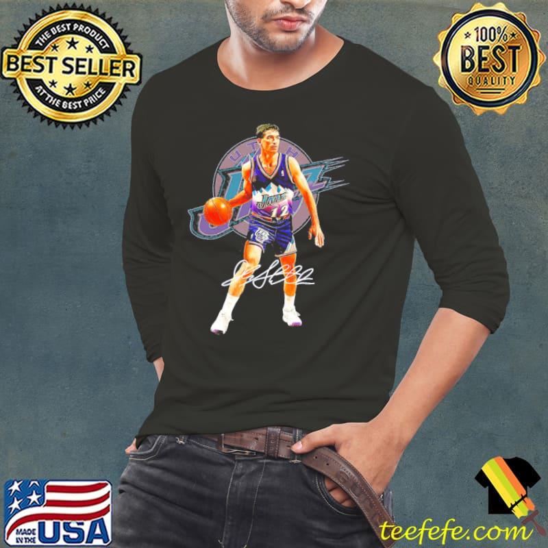Iconic portrait john stockton Utah basketball classic s Long Sleeve Tee Iconic portrait john stockton Utah basketball classic s Long Sleeve Tee