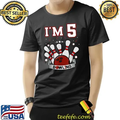 I'm 5 Years Old 5th Birthday Bowling Bday Party T-Shirt
