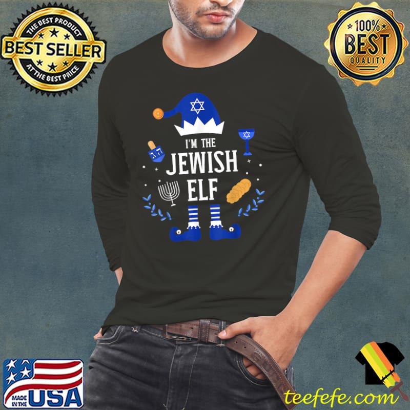 I'm the jewish elf for hanukkah christmas chanukah T-Shirt Long Sleeve Tee I'm the jewish elf for hanukkah christmas chanukah T-Shirt Long Sleeve Tee
