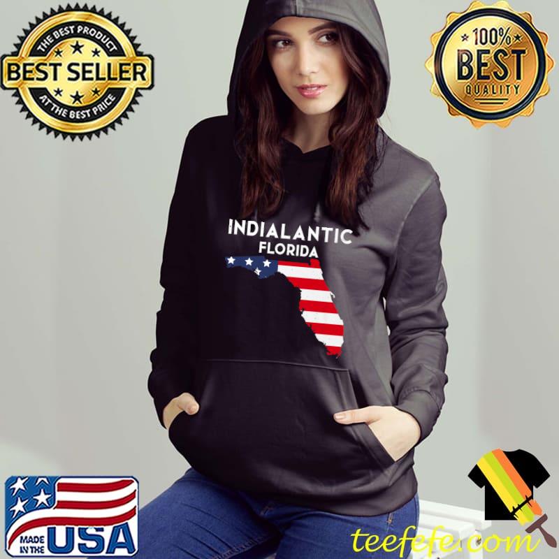 Indialantic Florida American Flag Maps State America Travel Floridian T-Shirt Hoodie Indialantic Florida American Flag Maps State America Travel Floridian T-Shirt Hoodie