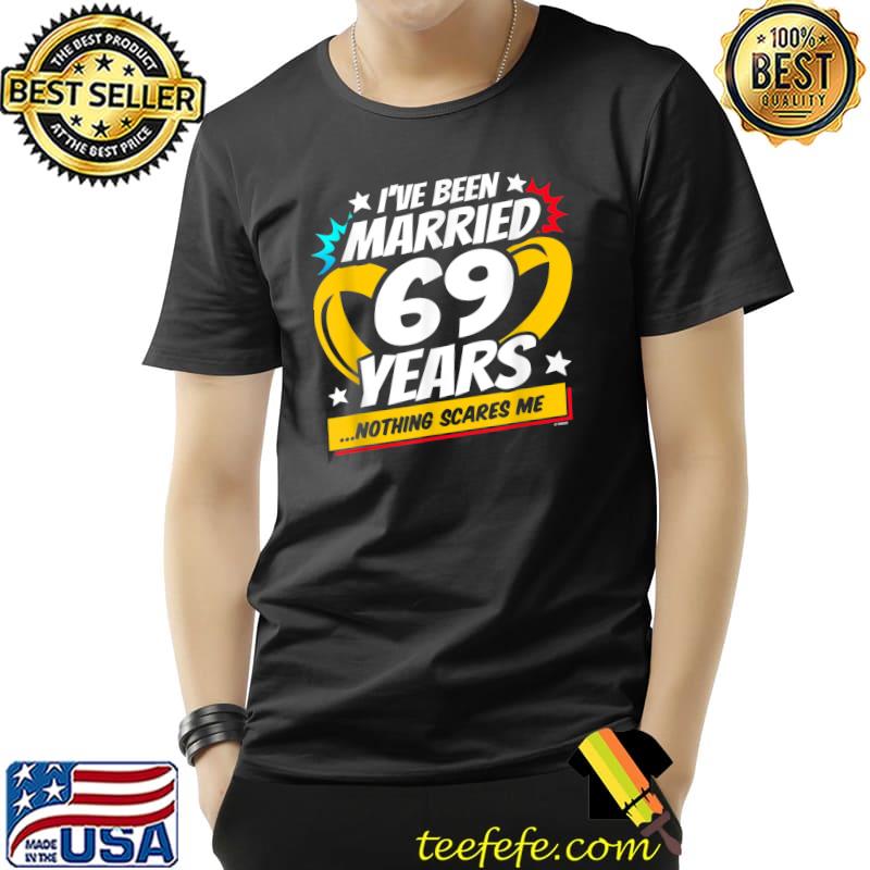 I've Been Married 69 Years Married Couple 69th Wedding Anniversary Ring T-Shirt