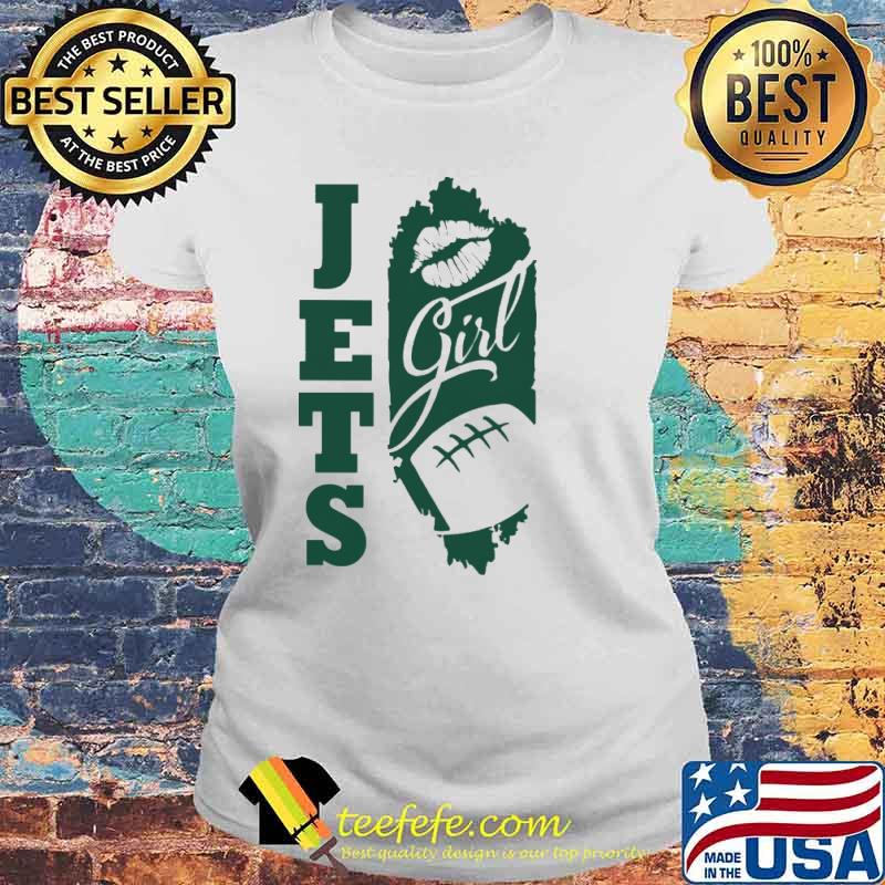 Jets Girl Lip Baseball Shirt Laides tee Jets Girl Lip Baseball Shirt Laides tee