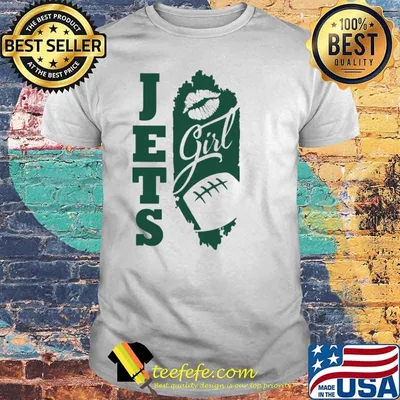 Jets Girl Lip Baseball Shirt