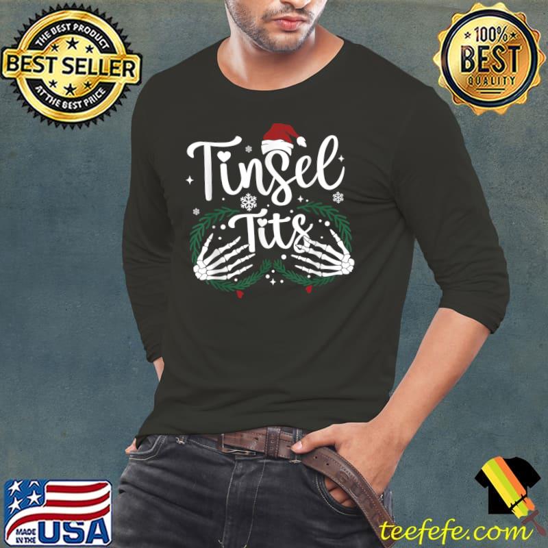 Jingle Balls Tinsel Tits Skeleton Hand Santa Hat Couple Christmas Matching T-Shirt Long Sleeve Tee Jingle Balls Tinsel Tits Skeleton Hand Santa Hat Couple Christmas Matching T-Shirt Long Sleeve Tee