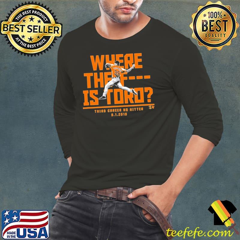 Ly licensed justin verlander where the f is toro houston astros s Long Sleeve Tee Ly licensed justin verlander where the f is toro houston astros s Long Sleeve Tee