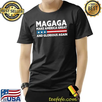 Magaga make america great and glorious again political us flag T-Shirt