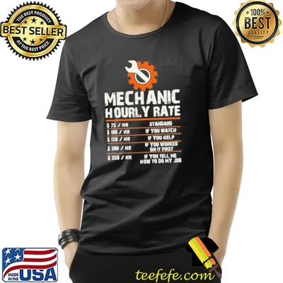 Mechanic hourly labor rates trending classic shirt