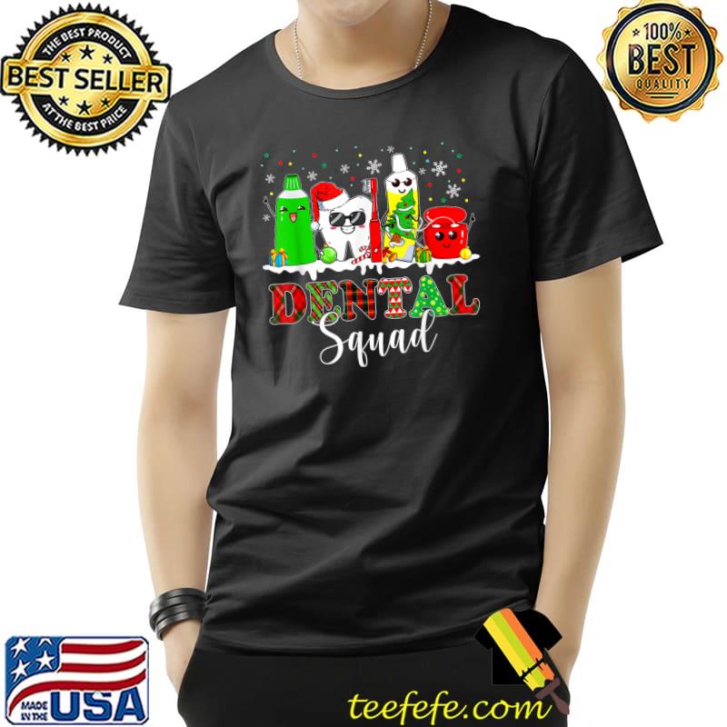 Merry Christmas Dental Squad Dentist Assistant Teeth Xmas T-Shirt