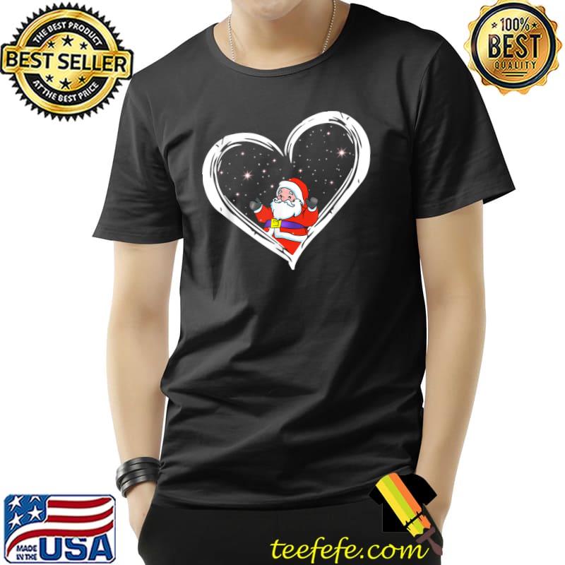 Merry Christmas Santa Heart Xmas Family Matching Outfit T-Shirt