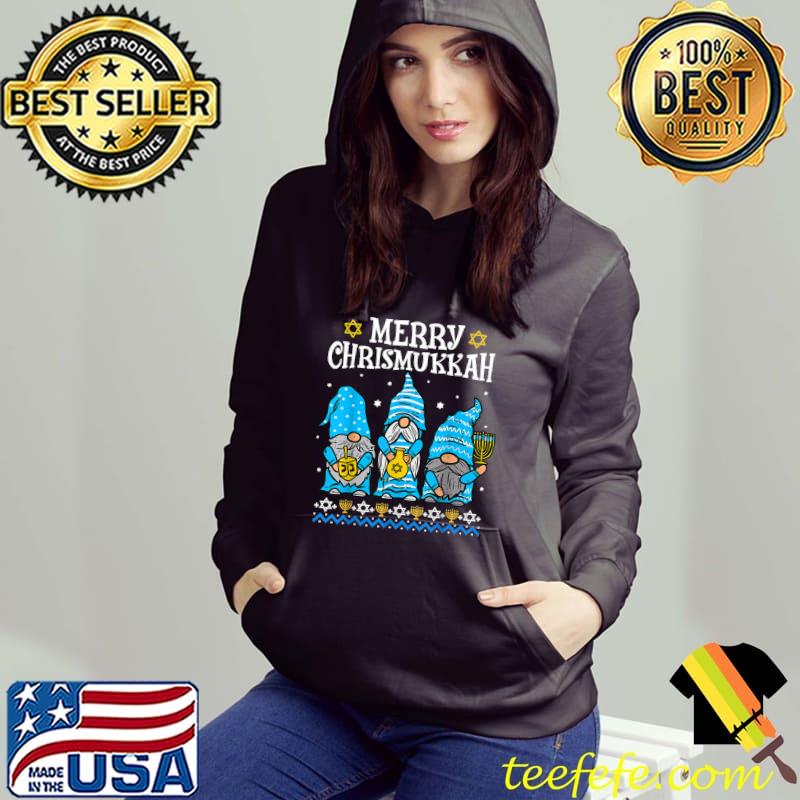 Merry Christmukkah With Gnome Christmas Hanukkah Gnome T-Shirt Hoodie Merry Christmukkah With Gnome Christmas Hanukkah Gnome T-Shirt Hoodie