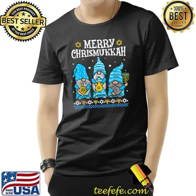 Merry Christmukkah With Gnome Christmas Hanukkah Gnome T-Shirt