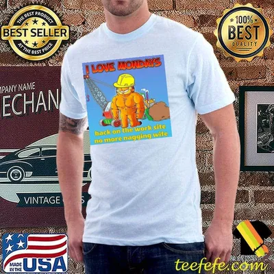 Motivational garfield I love mondays classic shirt