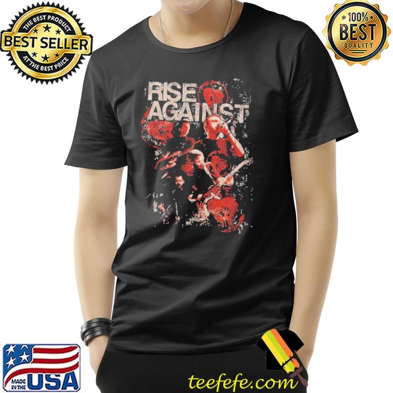 Music in festival rise against band shirt