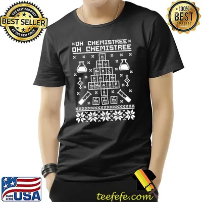 Oh Chemistree Oh Chemistree Chemistry Ugly Sweater Pixel T-Shirt