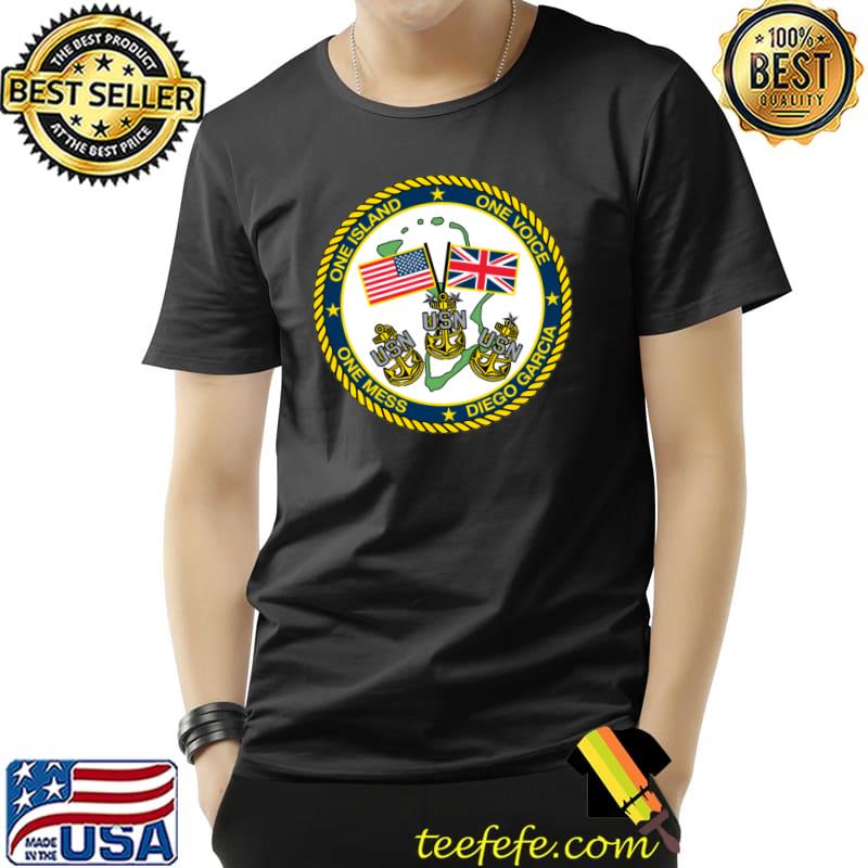 One Island One Mess One Voice Diego Garcia One Mess (U.S. Navy) Flag T-Shirt