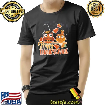 Owl happy thanksgiving trending shirt