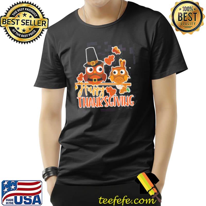 Owl happy thanksgiving trending shirt