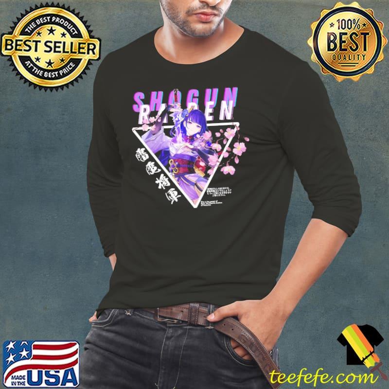 Raiden shogun baal genshin impact new character anime art with sakura s Long Sleeve Tee Raiden shogun baal genshin impact new character anime art with sakura s Long Sleeve Tee