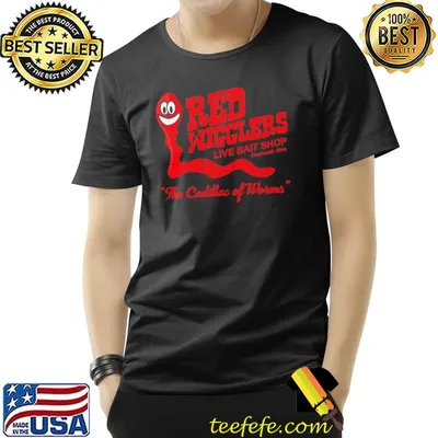 Red wigglers from wkrp in cincinnatI distressed shirt