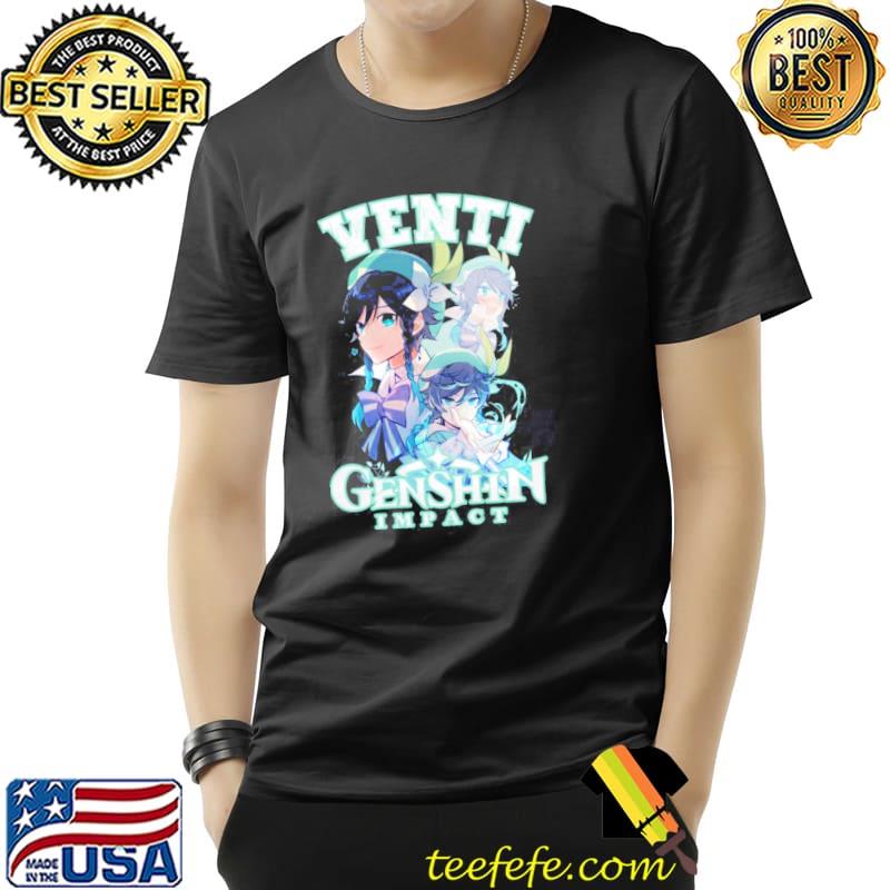 Retro bootleg 90s ventI genshin impact graphic classic shirt